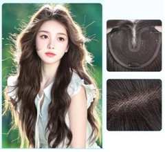 New Fashion 6.3″x6.3″Front Lace Water Wave Wavy Synthetic Hair Topper 22″
