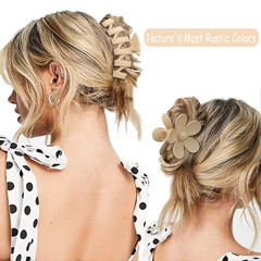 5 Pack Large Hair Clips for Thick Hair – Neutral Matte Claw Clips 3.4-4.3 Inch,