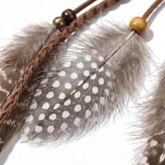 Feather Hair Extensions Clip in Handmade Boho Rooster Feather Hair Accessory 13