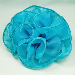Chiffon Ruffled Jaw Clip Claw Hair Bow 30 Colors