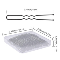 U Shaped 2.4 Inch Hair Pins for Women’S Ballet Buns with Storage Box