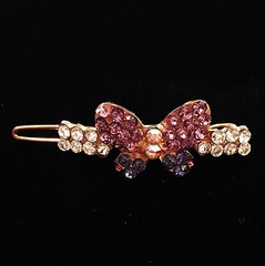 USA SELLER Hair Clip Hairpin Rhinestone Crystal Fashion Vintage Butterfly Purple