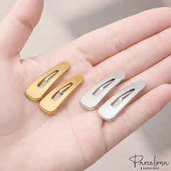 Parcelona French Mini Set of 4 Small 1.25″ Celluloid Snap Hair Pins for Women