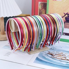 10Pcs Colorful Fabric Covered Headbands DIY Hair Hoops Blank Base Hair Accessory