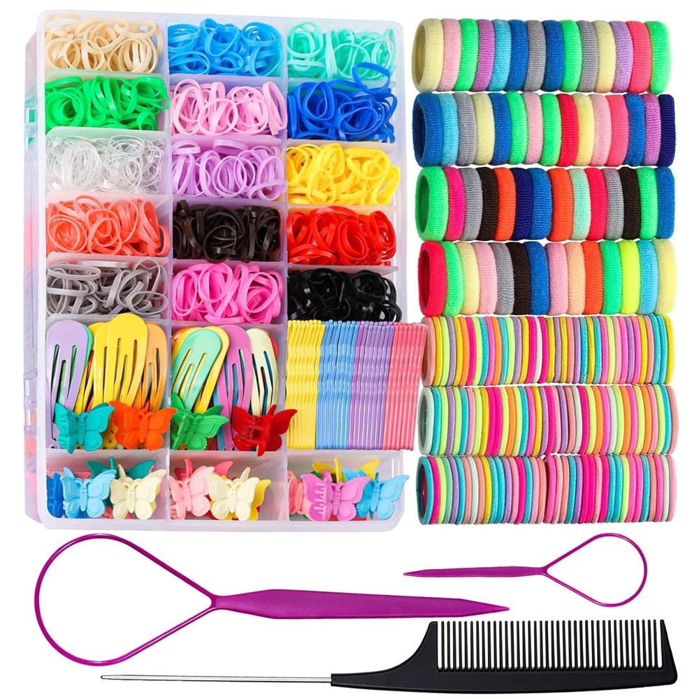 Teenitor Elastic Hair Ties, Hair Accessories for Girls, Colorful Baby Elastic Ha