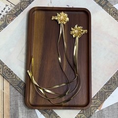 Chinese Hanfu Traditional Vintage Alloy Tassel Crown Hairpin