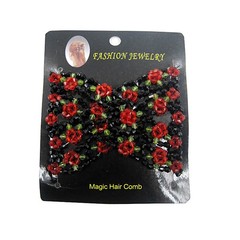 Women’s Fashion Magic Hair Comb Slide Easy Double Beads Hair Comb Clip Stretchy