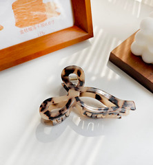 11cm Irregular Bow Elegance Simple Acetate Hair Clip Tortoiseshell Temperament