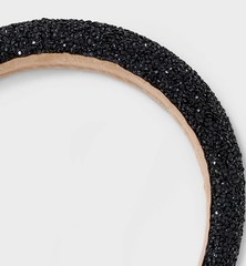 A New Day Stone Tape Headband Black Glitter Eco-Friendly Oval