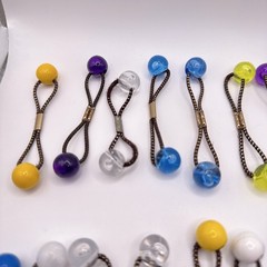 20 GOODY Vintage Ponytail Holders Twin Beads Medium Knocker Balls Hair Ties