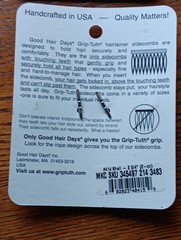 8 Combs x Good Hair Days Grip-Tuth® 6 Black 2 Brown sidecombs Made in USA NIP