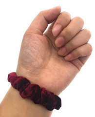 (10 Pack) Assorted Color Small Velvet Scrunchies For Thin Hair Women