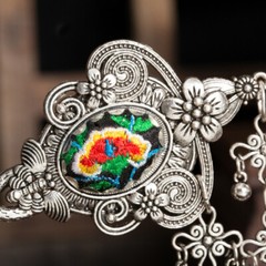 Ethnic Retro Embroidery Hairpin Chinese Hair Accessories Hanfu Qipao Hairpin