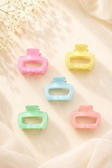 5pcs Medium Hair Claw Clips for Women Girls Pastel Candy Color Hair Accessories