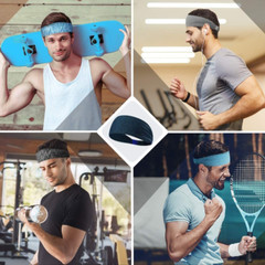 Workout Headband Wrap Gym Fitness Yoga Sweatband Elastic Hair Band for Men Women