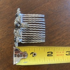 Soho Black And Silver Crystal Hair Comb