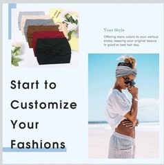 7” Extra Wide Headbands for Women, Large Thick Turban Head Wrap Headband, Boho