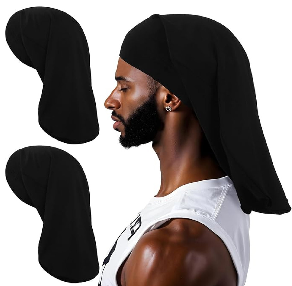 2Pcs Dread Caps for Men, Dreadlock Cap Mens, Long Hair Dreads Head Stocking Wrap