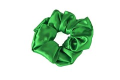 Green Silky Satin Scrunchie | Big Scrunchies | Fashion Hair Ties | Team Colors