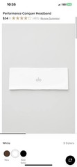 Alo Yoga Performance Conquer Headband White