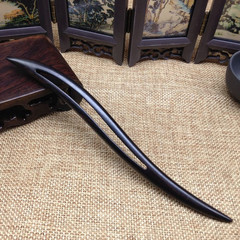 Classical Handmade Carved Hair Sticks-Natural Black Sandalwood(Ebony) Hair Styli