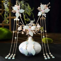 Handmade Chinese Hairpin Set Hair Comb Hair Stick Earring Hanfu Accessory Decor