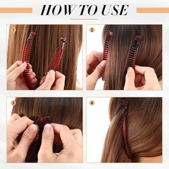 Chuangdi 12 Pcs Banana Clips Hair Clips for Women Classic Clincher Double Combs