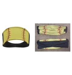 Thick Elastic Softball Design Pattern Headband – quantity 1