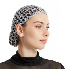 Women Mesh Soft Knit Hair Net Snood Hat Women Crochet Head Wrap Sleeping Cap