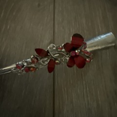 4 DESIGNER INSPIRED BLUE RED PINK YELLOW CRYSTAL ACRYLIC SILVER HAIR CLAW CLIP