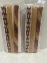 2 PACKS OF HEADBANDS,WITH 3 IN EACH PACK WITH DIAGONAL ETRIPES MUSTARD COLOR