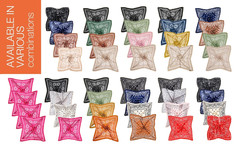 4 Pcs 27” Square Satin Bandanas for Women, Paisley Head Scarves Neck Hair Wrap