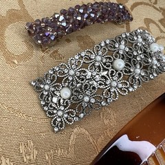 Set Of 3 Hair Clips Hair Barrettes Clip In Glam Event Prom Wedding Rhinestone