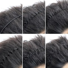 WantGor Metal Headbands, 6 Packs Fashion Unisex Black Hairband Spring Wave Non S
