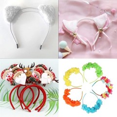 Pack of 26 DIY Satin Covered Fashion Headbands Set 0.4 Inch/1 Cm Girls Hairbands