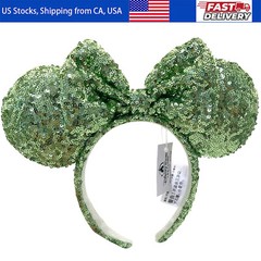 Mickey Green Sequin Bow Exclusive Disney’s Rare Minnie Mouse Ears Headband
