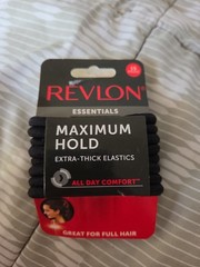 REVLON Extra Thick Black Hair Elastics, 13 Count B90