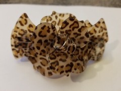 EUC Leopard Animal Print Bow Barrette Hair Clip Retro Pinup