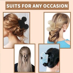 3Pcs Mouse Head Hair Clips, BENOSPACE Acrylic 1 Count (Pack of 1), colorful