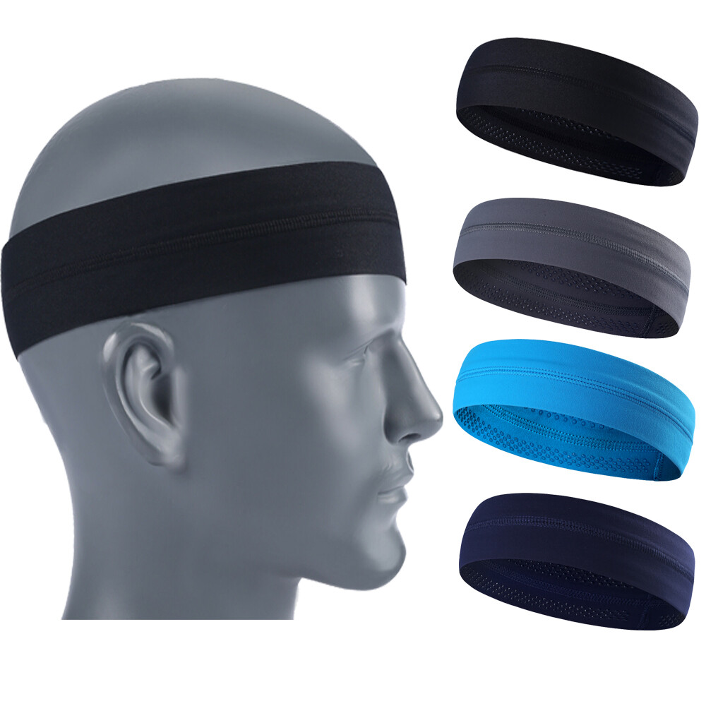 Mens Women Sweat Sweatband Headband Yoga Gym Workout Stretch Sports Head Band US