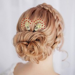 6 PCS Rhinestone Hair Bun Makers Fashion Lazy Maker 1 Count (Pack of 6)