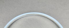 Blue headband faux leather hair band headband skinny thin narrow 3/8″ wide