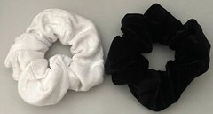 NEW 2 PCS VELVET SCRUNCHIES PONYTAIL HOLDERS FREE USA SHIPPING