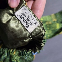 Anewou Satin Bonnet Green Yellow Blue African Print Sleep Cap head wrap
