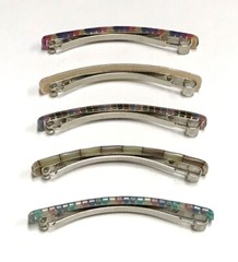 Hair Pin Barrette Bobby Slide Metal Clip Women Long Thin Colorful Made in France