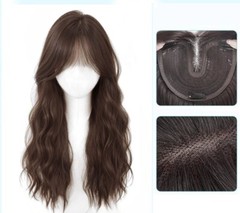 New Fashion 6.3″x6.3″Front Lace Water Wave Wavy Synthetic Hair Topper 22″