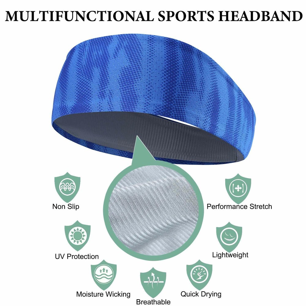 Mens Headband/Sports Running Sweat Head Bands /Sweatbands Hair Band for Workout