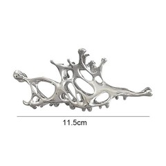 Punk Silver Metal Hair Claw Clip Non Slip Irregular Pattern Hair Claw for Thick