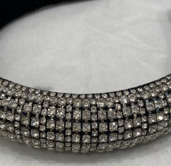 Chunky Headbands Lot 5 Full Rhinestones Clear/ Colored Pearl Lace Accents Bridal