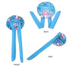 3Pcs Satin Bonnet for Women,Tie Band Braids Silk Hat One Size-Medium, B